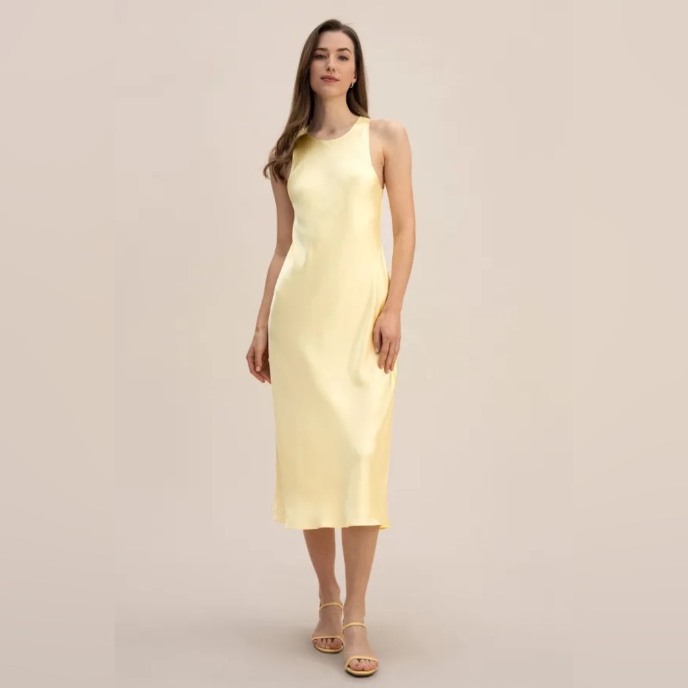 LILYSILK Golden Cocoon Bias Dress